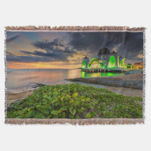 Manta Melaka durante o por do sol Masjid Selat
