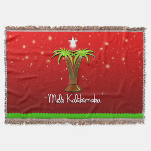 Manta Mele Kalikimaka Palm Tree para Xmas