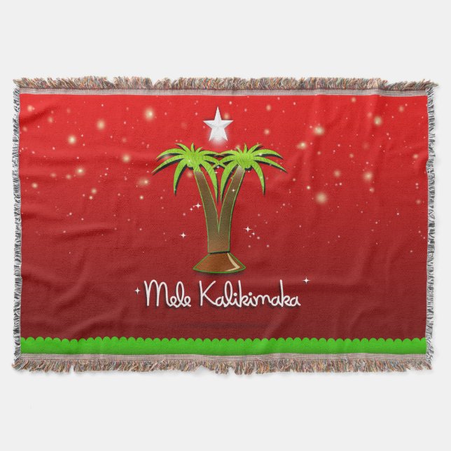 Manta Mele Kalikimaka Palm Tree para Xmas (Frente)
