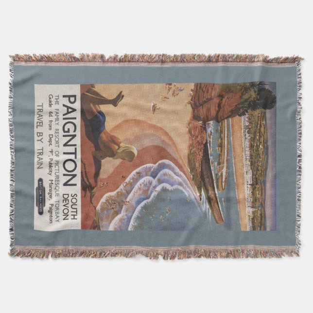 Manta Menina britânica das estradas de ferro que olha (Frente)