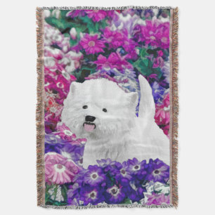 Manta Montanhas Terrier branco ocidentais que pinta a