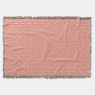 Manta Motif deco egípcio - laranja coral