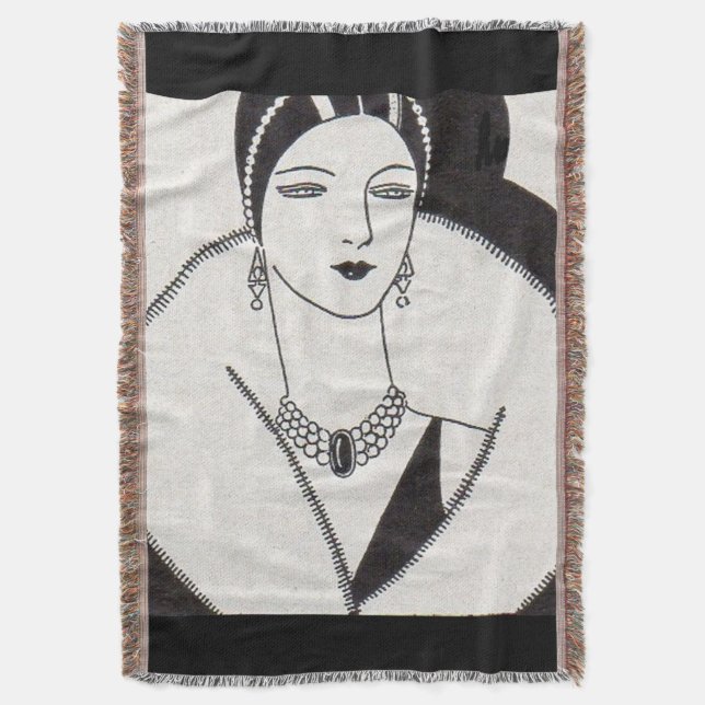 Manta Mulher deco de 1928 (Frente Vertical)