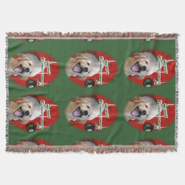 Manta Natal para ouro Retriever (Frente)