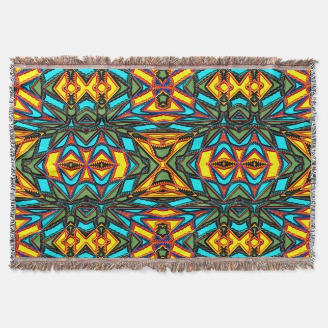 Manta Nativo Americano moderno - 7 Throw Blanket (Frente)