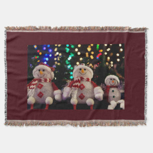 Manta Neve Família Red Woven Blanket
