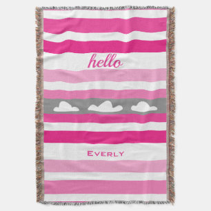 Manta Nuvens Tintas Rosa Personalizadas