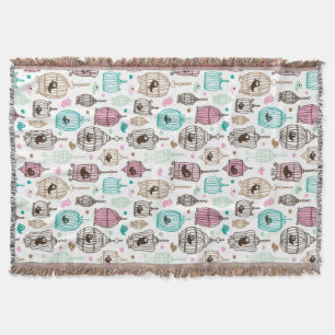 Manta o amor da gaiola de pássaro caçoa o teste padrão