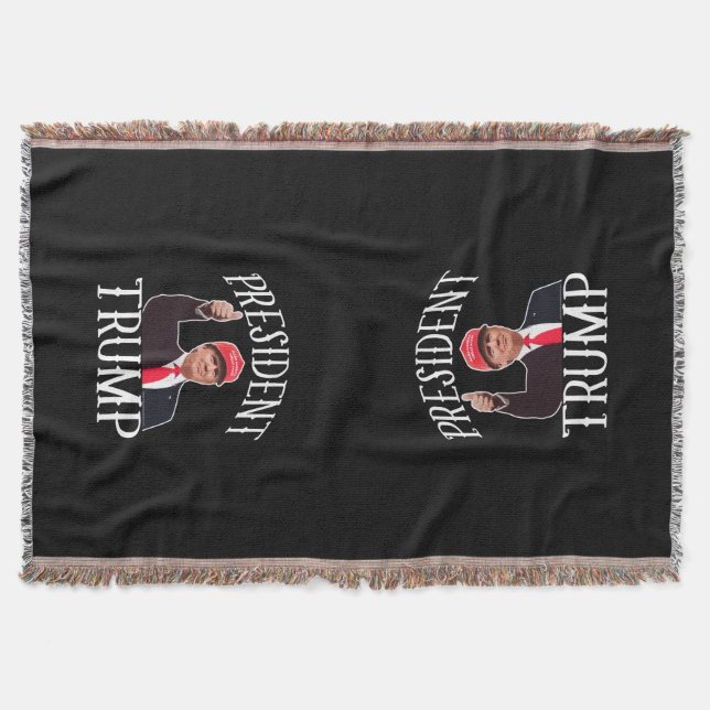 Manta O Presidente Donald Trump Red Hat Dói (Frente)