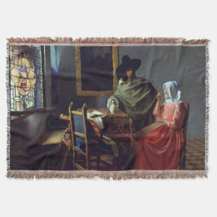 Manta O vidro do vinho por Johannes Vermeer