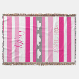 Manta Oh Menina Personalizada Rosa Menina