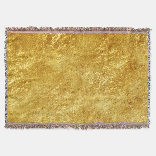 Manta Padrão de mármore Dourado e amarelo (Frente)