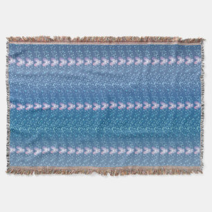 Manta Padrão de wallpaper de Violetas Florais Azuis Vint