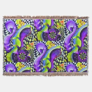 Manta Padrão Geométrico do Art Deco dos anos 80