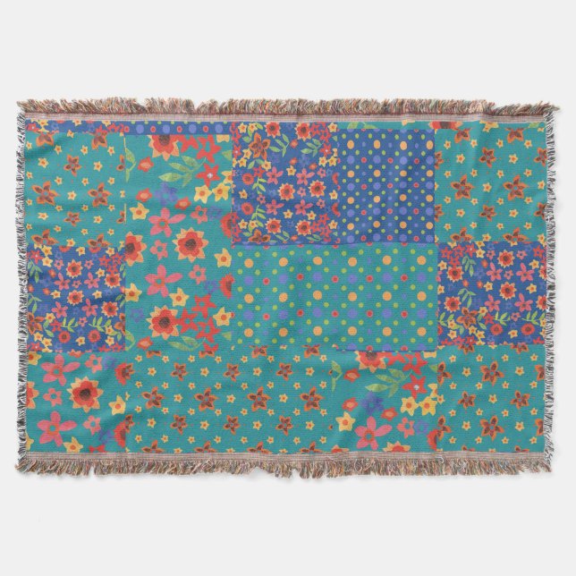 Manta Padrões de patch de Faux nostálgicos Lançamentos (Frente)