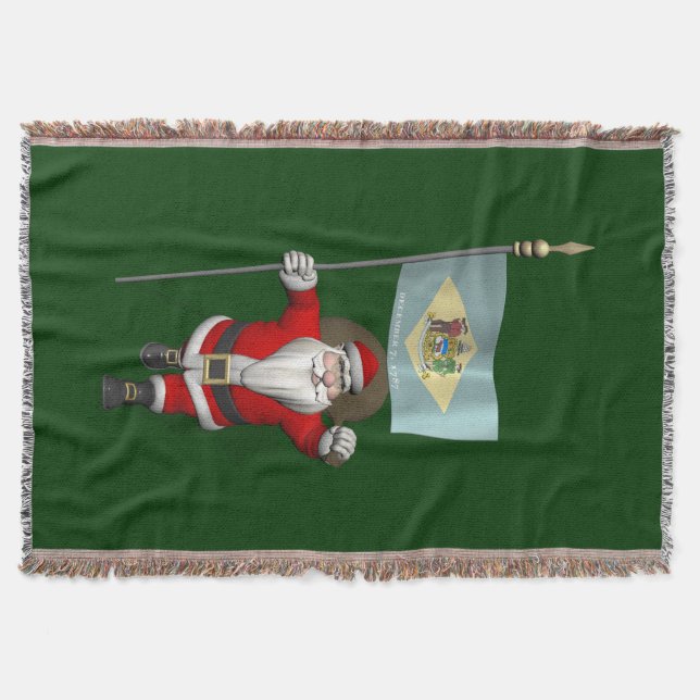 Manta Papai Noel Com Alferes De Delaware (Frente)