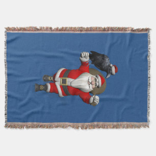Manta Papai Noel engraçado ama corvos