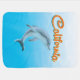 Manta Para Bebe Poster de viagens Vintage California Dolphin (Horizontal)