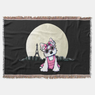 Manta Paris Night Olivia Westie Throw Blanket