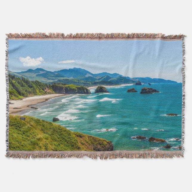 Manta Parque Estadual Ecola, Oregon. Panorama de Crescen (Frente)