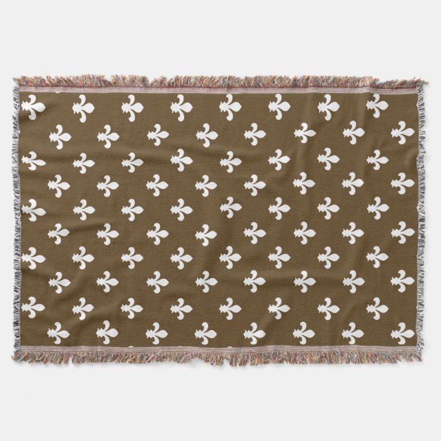 Manta Pecan Neutral Fleur de Lys (Frente)