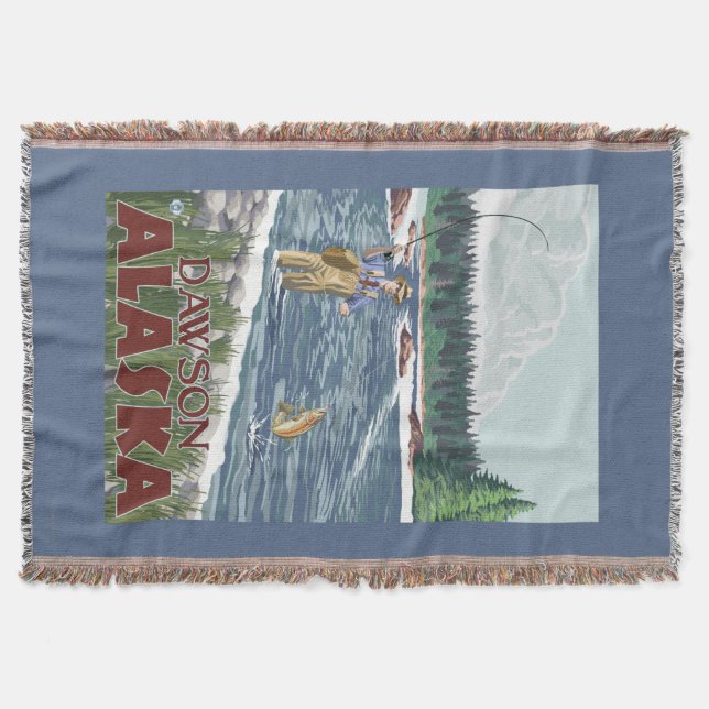 Manta Pescador da mosca - Dawson, Alaska (Frente)