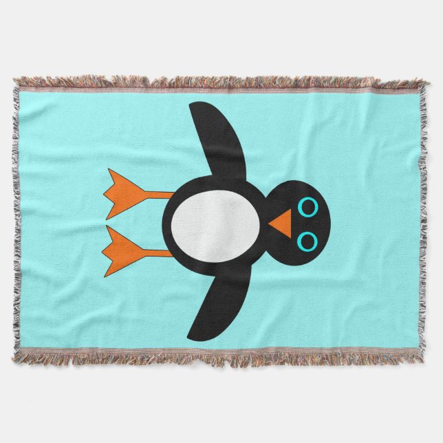 Manta Pinguim Cujo Pinguim Joga Em Aberto (Frente)