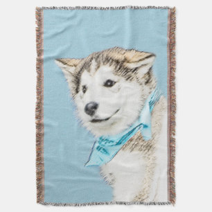 Manta Pintura De Cachorro Siberiana - Arte De Cachorro O