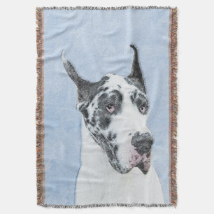Manta Pintura de Great Dane (Harlequin) - Arte de Cão O