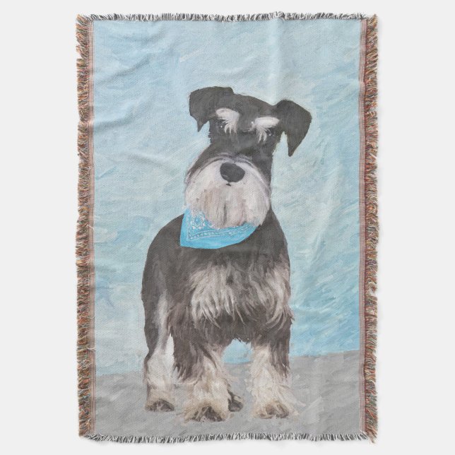Manta Pintura de Schnauzer (Miniatura) - Cachorro Origin (Frente Vertical)