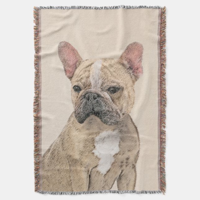 Manta Pintura em Bulldog Francês (Sable) - Pintura Origi (Frente Vertical)