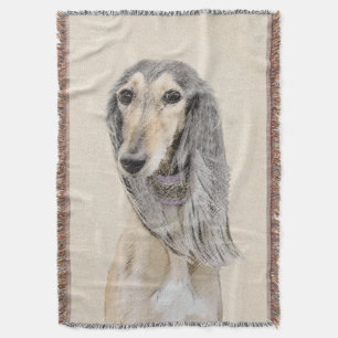 Manta Pintura em Saluki (Fawn) - Arte de Cachorro Origin
