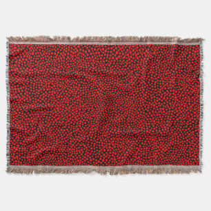 Manta Pontos Aleatórios - Vermelho em Preto