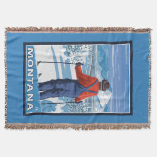Manta Poster de viagens de AdmiringMontanaVintage do