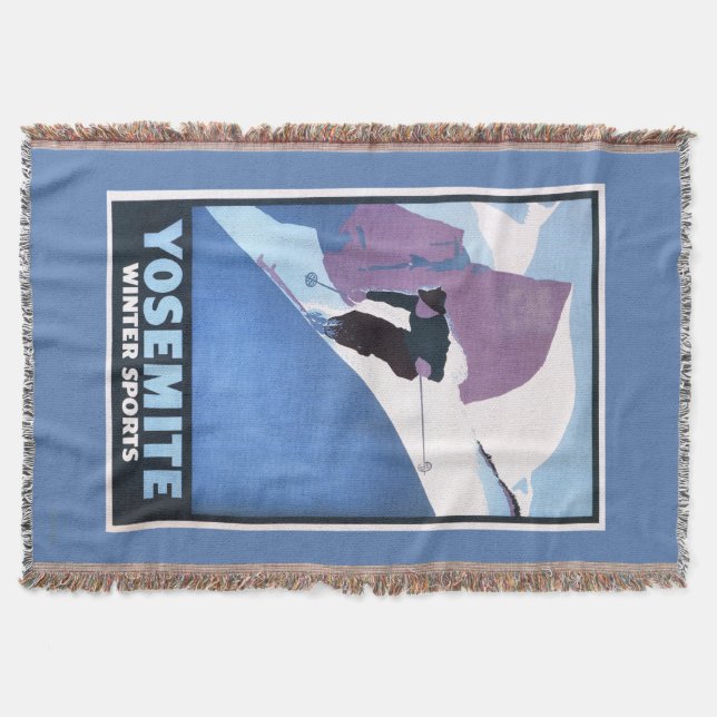 Manta Poster relativo à promoção de esqui dos esportes (Frente)