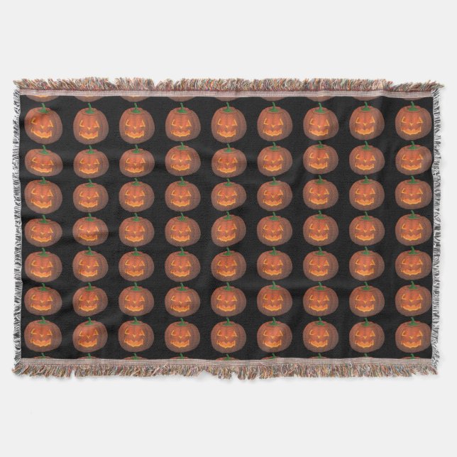 Manta Pumkin Blanket Divertido Dia das Bruxas (Frente)