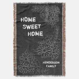 Manta Quadro Home doce Home da família denominado