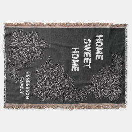 Manta Quadro Home doce Home da família denominado