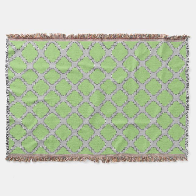 Manta Quatrefoil Verde (Frente)