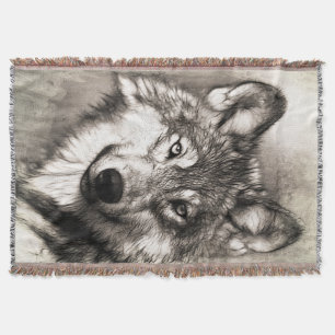Manta Retrato de lobo