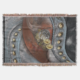 Manta Rodas do tempo no couro