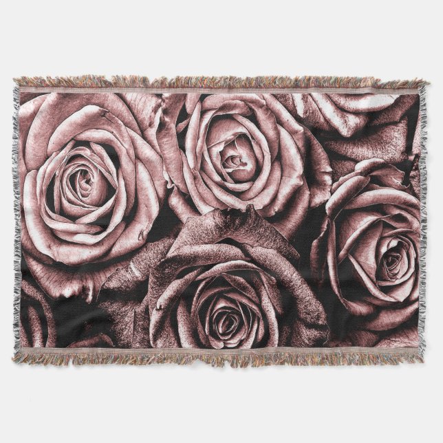 Manta Rosas Rosa Elegantes (Frente)