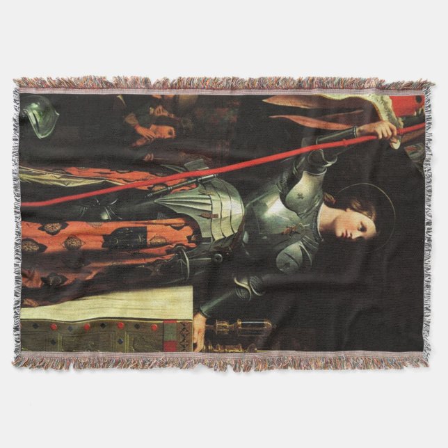 Manta Rua Joan of Arc Católica Santo Blanket (Frente)