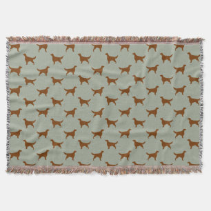 Manta Silhuetas da Raça de Cães Setter Irlandês Padrão