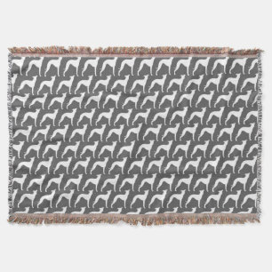 Manta Silhuetas de Italian Greyhound Cães Iggy Padrão