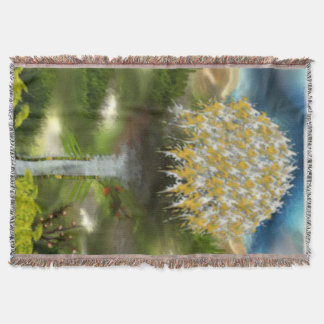 Manta Sonho de Olhos Surreais de Dandelion Abstrato Art