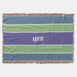 Manta Stripes Padrão monograma personalizado lança cober