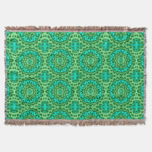 Manta Sudoeste do Sol Mandala Batik, Verde limão