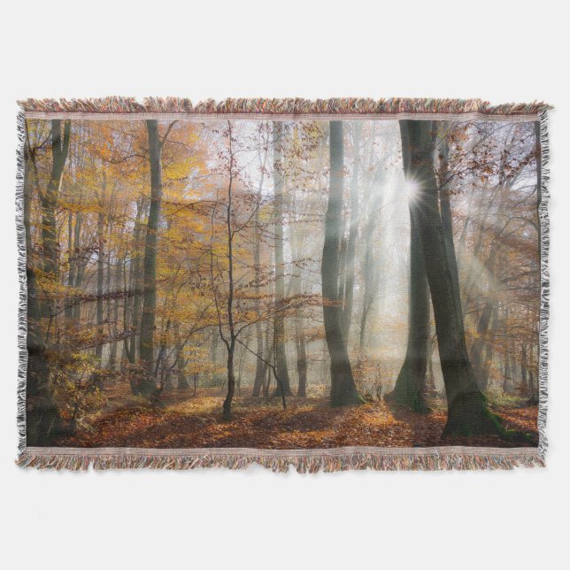 Manta Sun Rays Mystic Misty Forest Blanket (Frente)