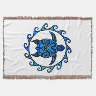 Manta Tartaruga tribal azul Sun